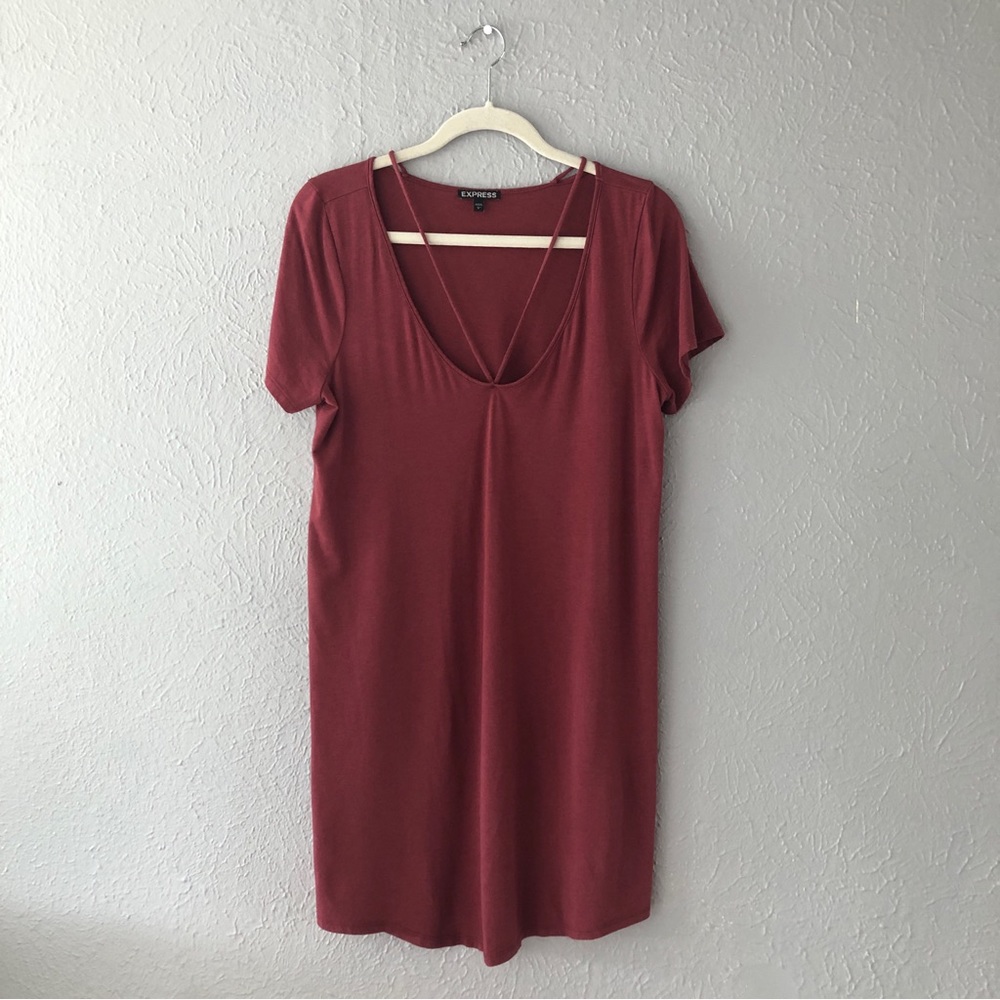 Express Pink Casual Comfy Pink Dress - Large